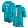 Chris Johnson Miami Dolphins Game Jersey - Aqua