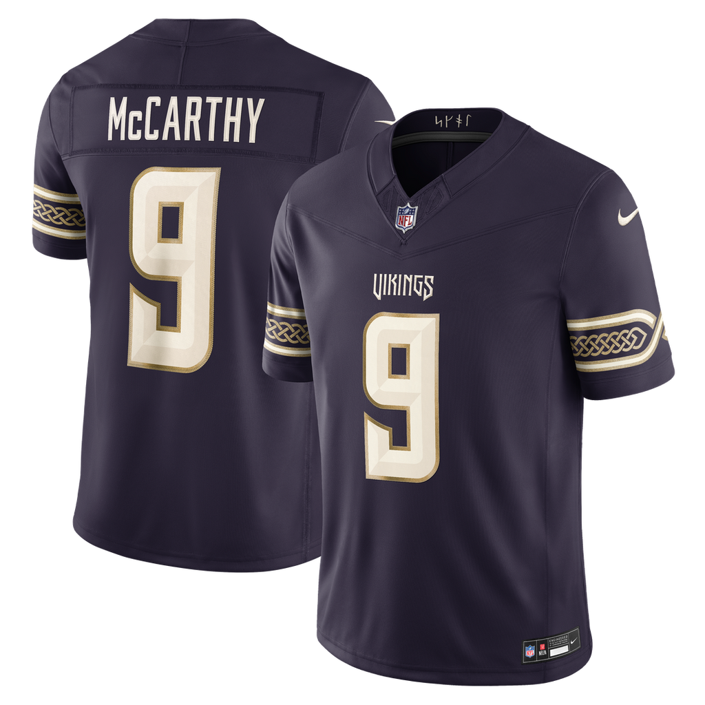 J.J. McCarthy Minnesota Vikings 2026 Rivalries Collection Stitched Limited Jersey - Purple