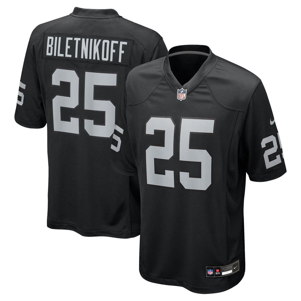 Fred Biletnikoff Las Vegas Raiders Game Jersey - Black