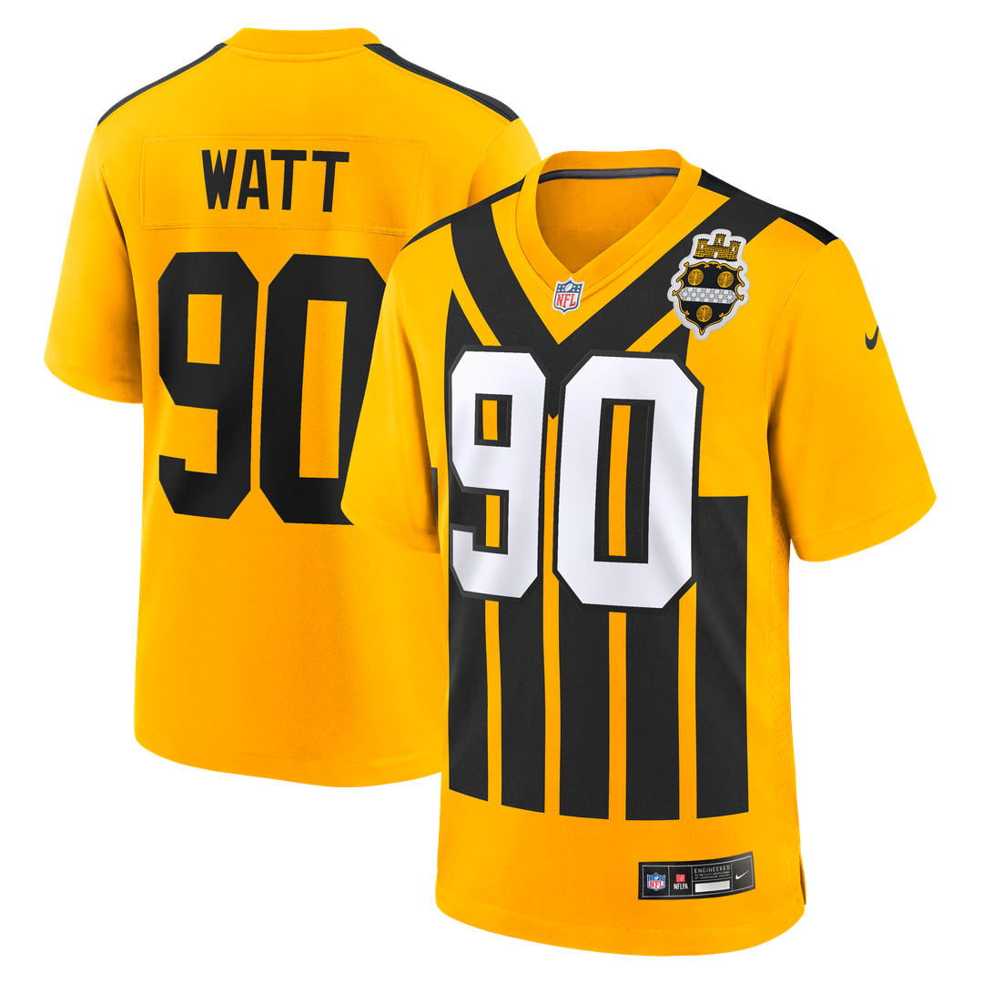 T.J. Watt Pittsburgh Steelers Alternate 1933 Throwback Game Jersey - Gold