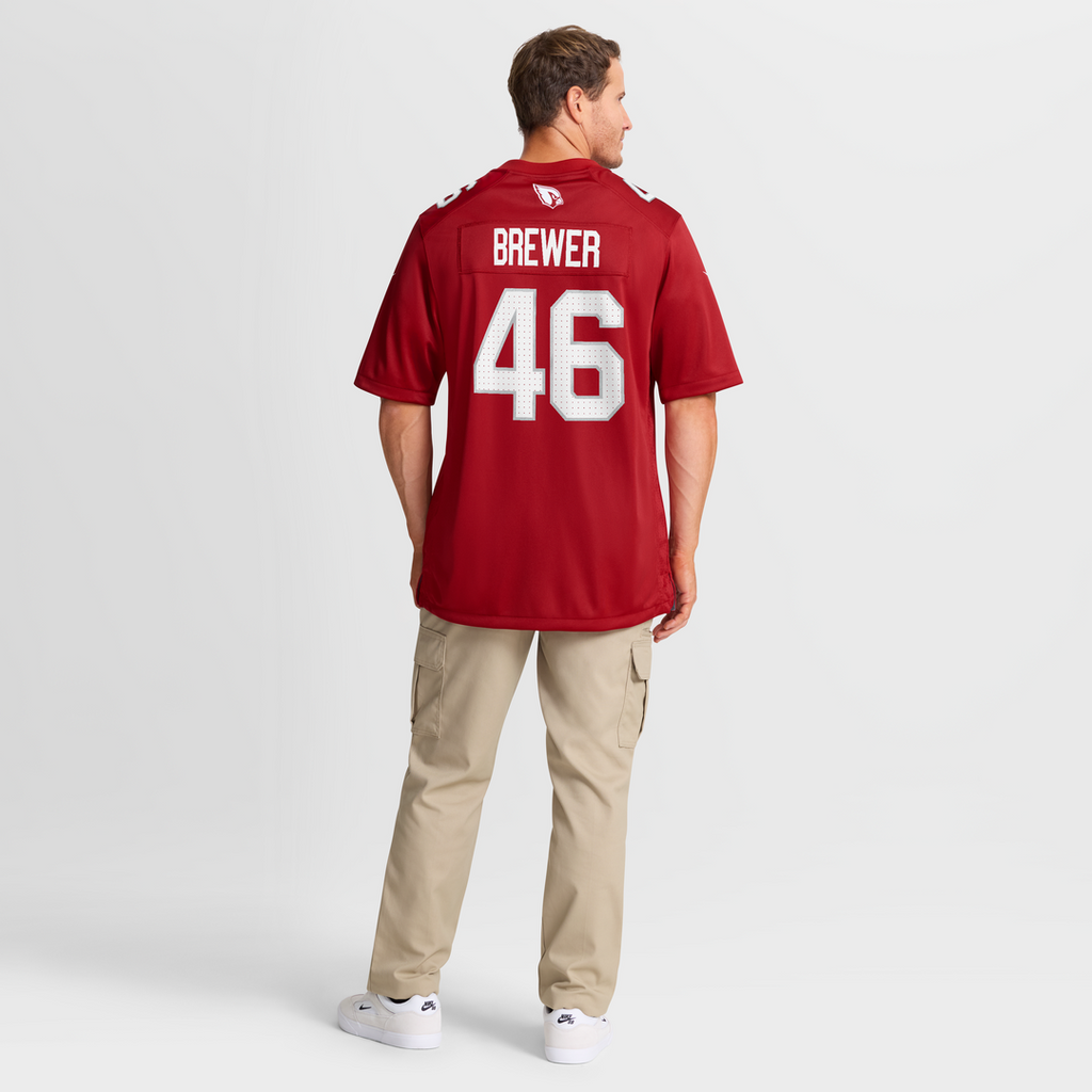 Aaron Brewer Arizona Cardinals Game Jersey - Cardinal
