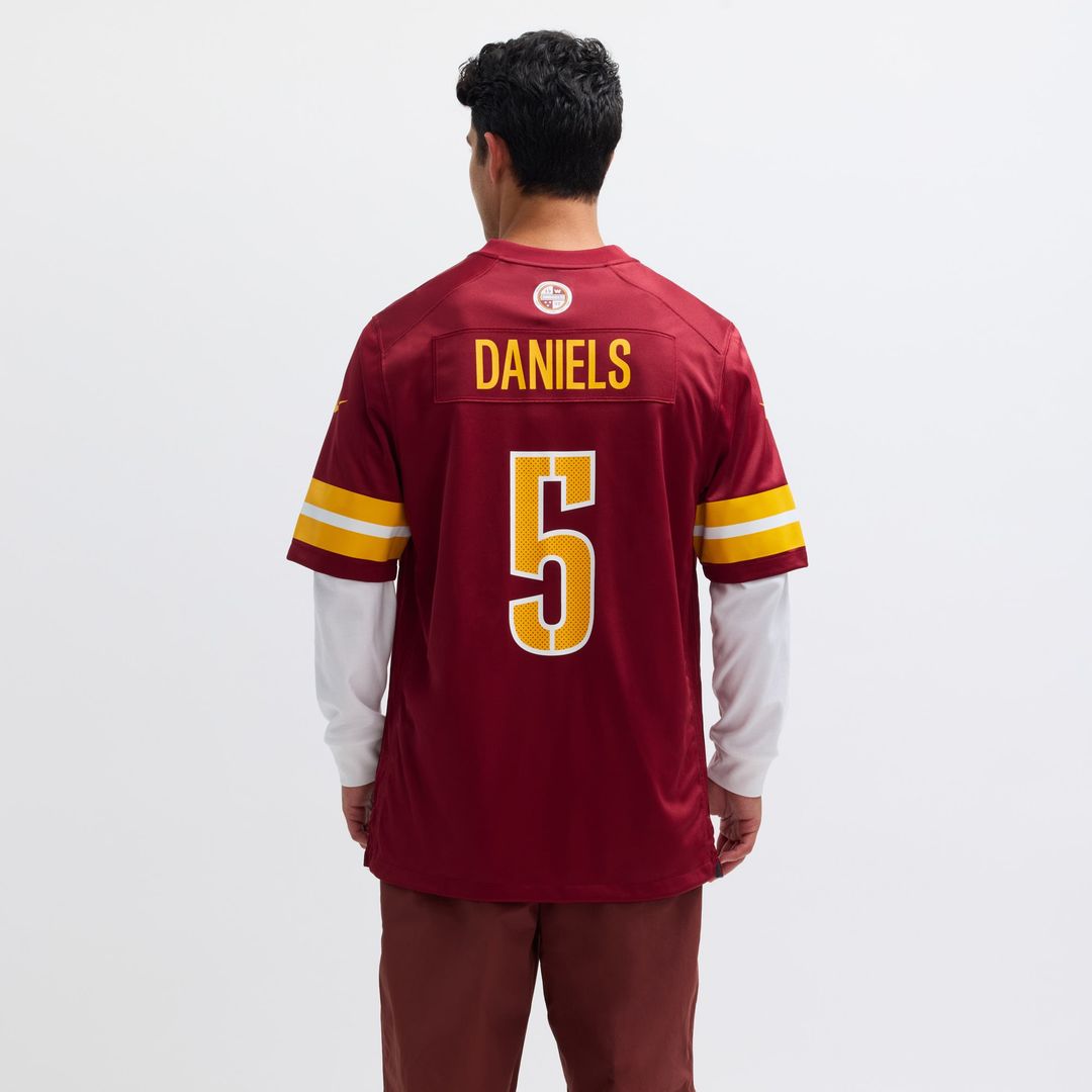 Jayden Daniels Washington Commanders Game Jersey - Burgundy