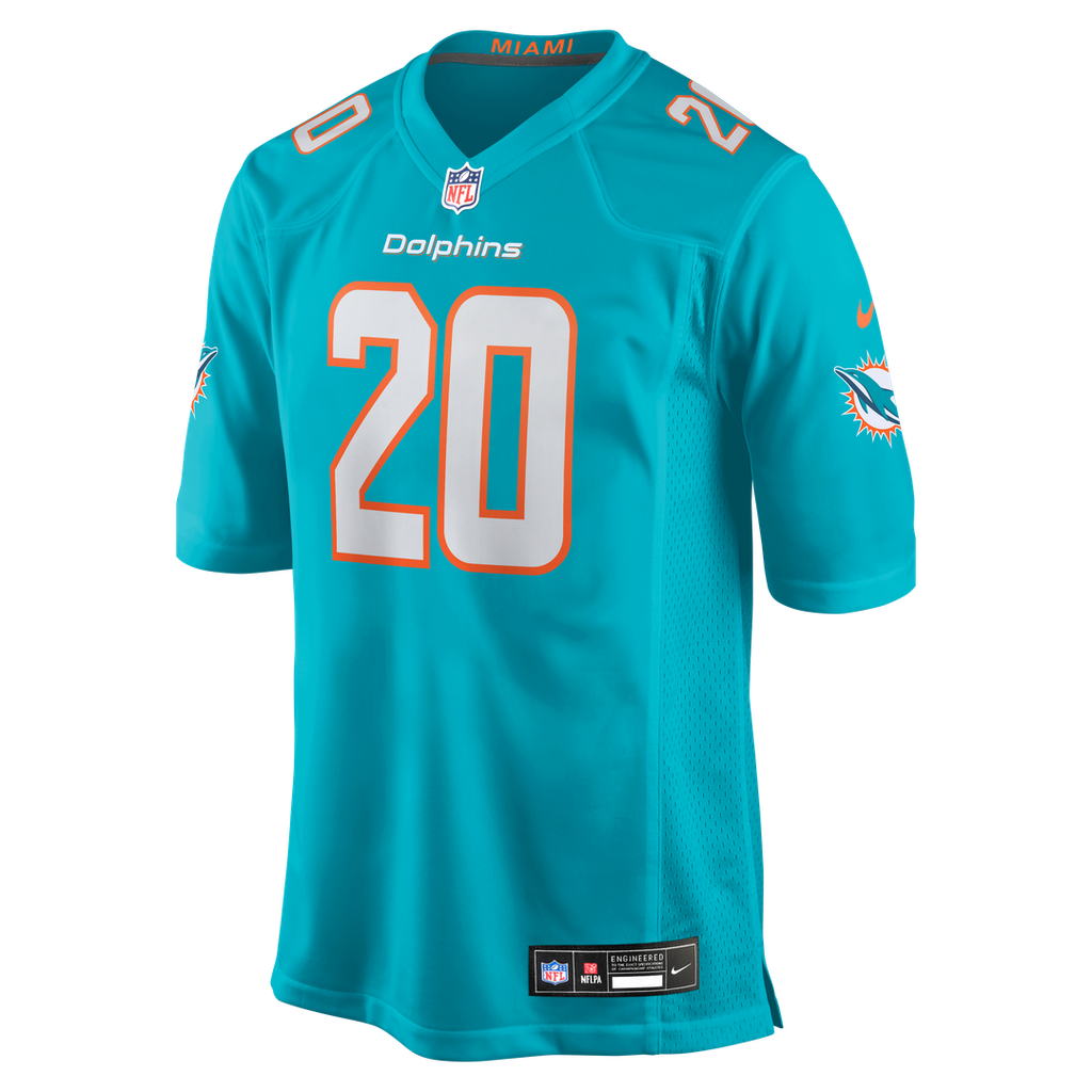 Jordyn Brooks Miami Dolphins Game Jersey - Aqua