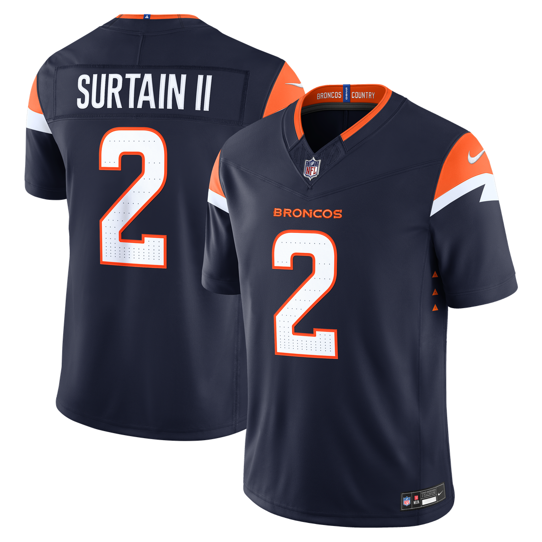 Pat Surtain II Denver Broncos Vapor F.U.S.E. Stitched Limited Jersey - White