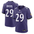 Chandler Rivers Baltimore Ravens Game Jersey - Purple
