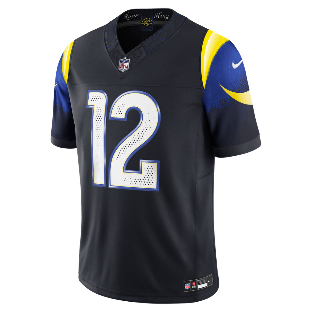 Puka Nacua Los Angeles Rams Rivalries Collection Stitched Limited Jersey - Dark Blue