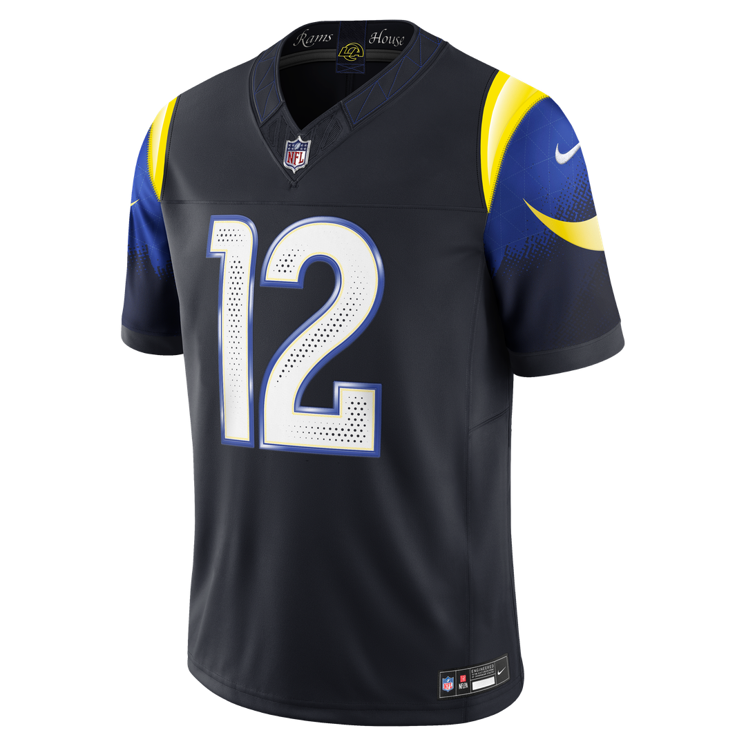 Puka Nacua Los Angeles Rams Rivalries Collection Stitched Limited Jersey - Dark Blue