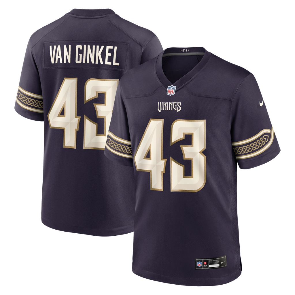 Andrew Van Ginkel Minnesota Vikings 2026 Rivalries Collection Game Jersey - Purple