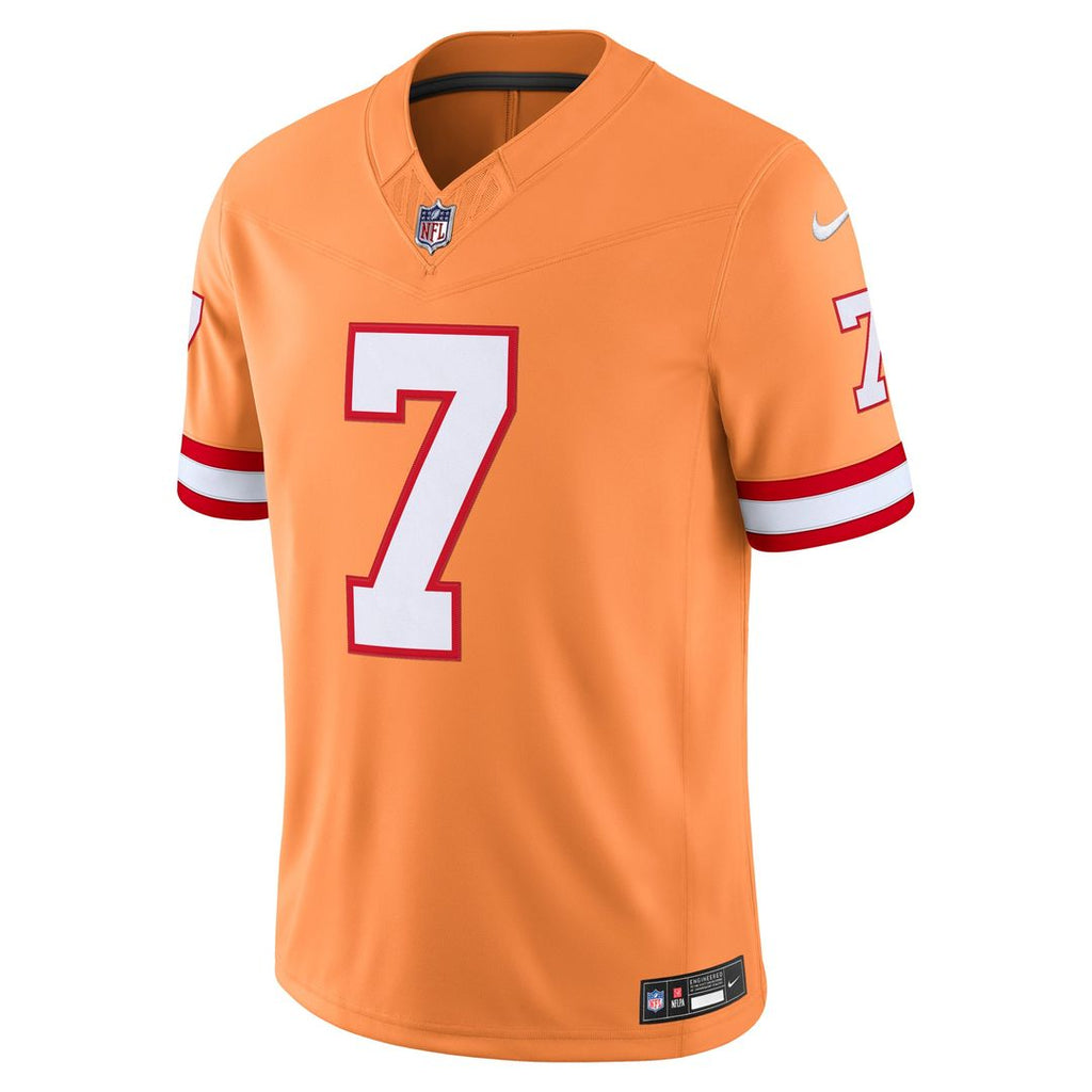 Bucky Irving Tampa Bay Buccaneers Alternate Vapor F.U.S.E. Stitched Limited Jersey - Creamsicle