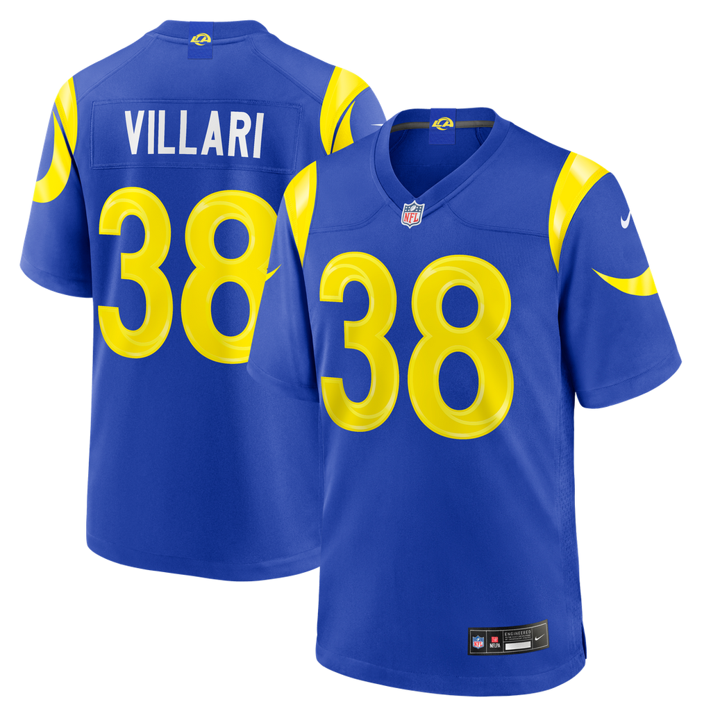 Dan Villari Los Angeles Rams Game Jersey - Royal Blue