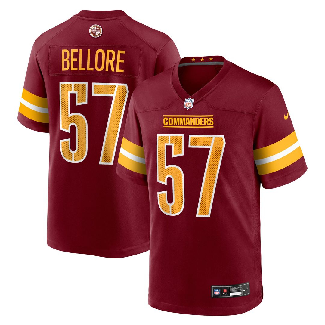 Nick Bellore Washington Commanders Game Jersey - Burgundy