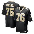 David Edwards New Orleans Saints Game Jersey - Black