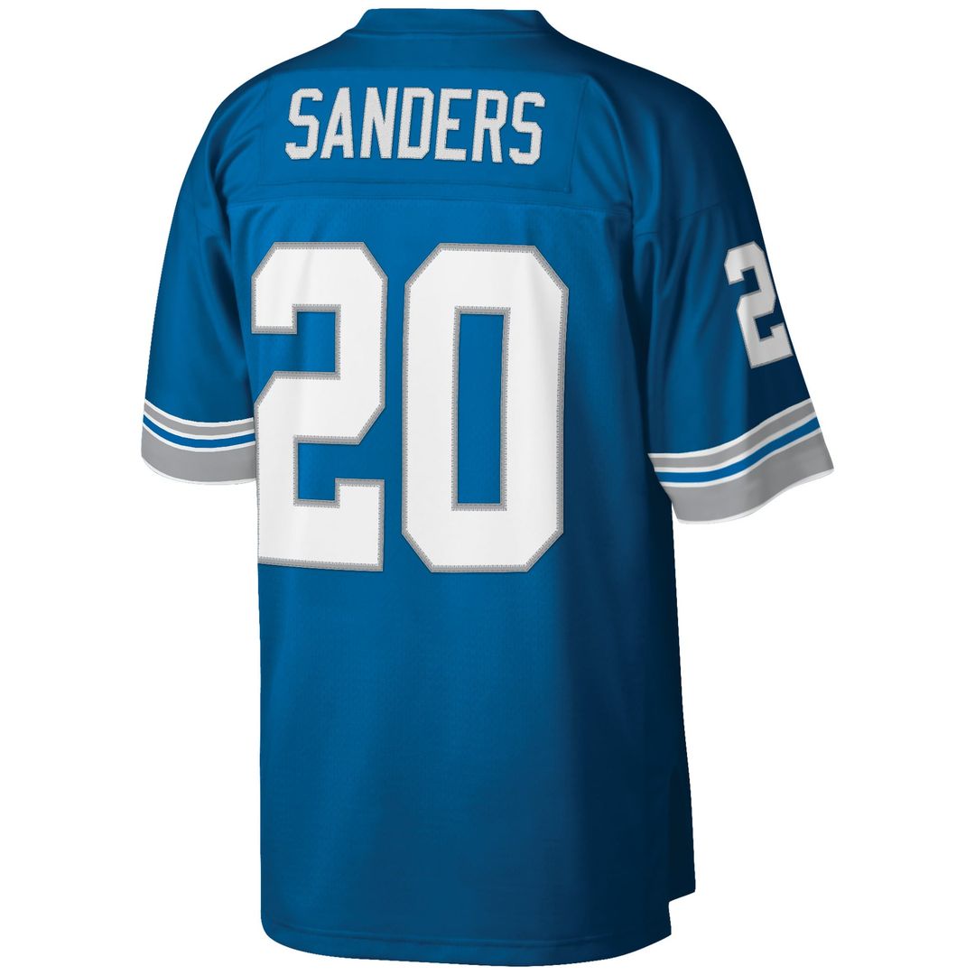 Barry Sanders Detroit Lions Big & Tall 1996 Replica Jersey - Blue