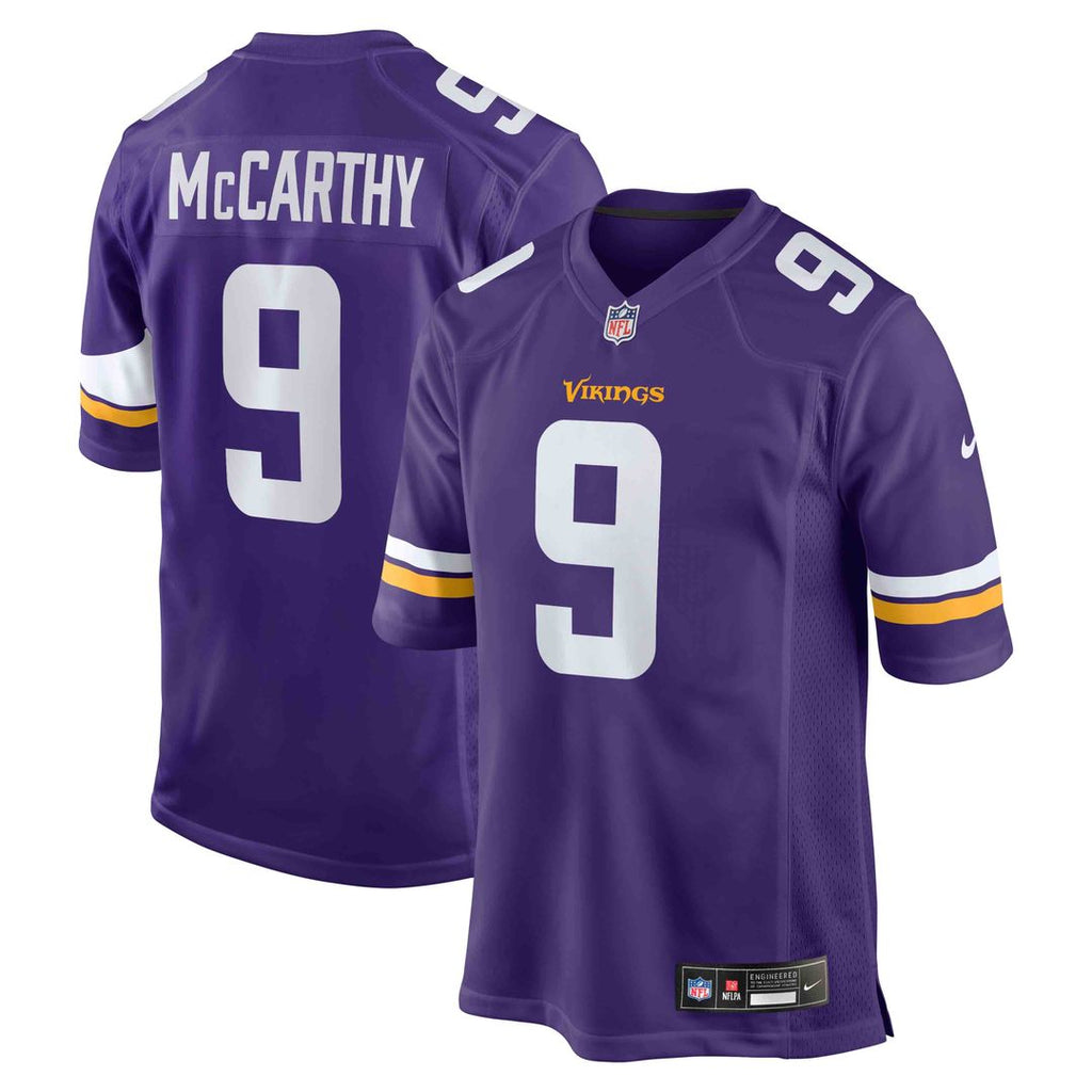 J.J. McCarthy Minnesota Vikings Game Jersey - Purple