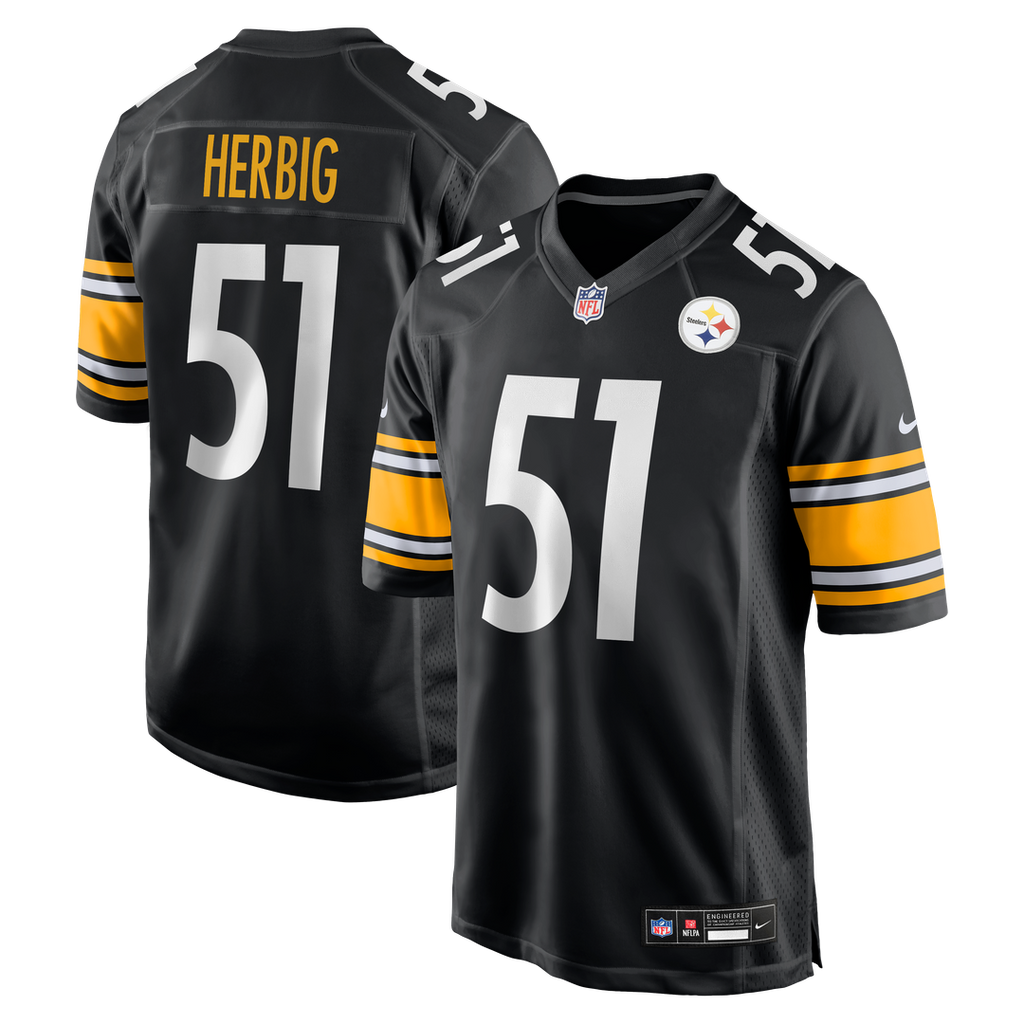 Nick Herbig Pittsburgh Steelers Game Jersey - Black