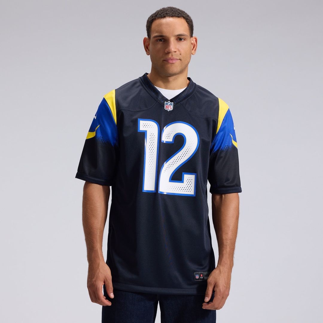 Puka Nacua Los Angeles Rams Rivalries Collection Game Jersey - Dark Blue
