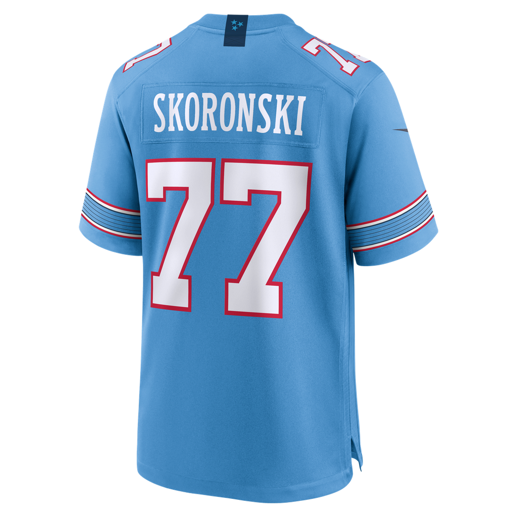 Peter Skoronski Tennessee Titans Game Jersey - Light Blue