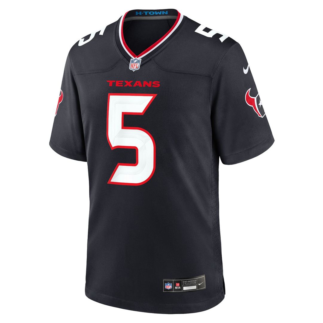Jalen Pitre Houston Texans Game Jersey - Navy
