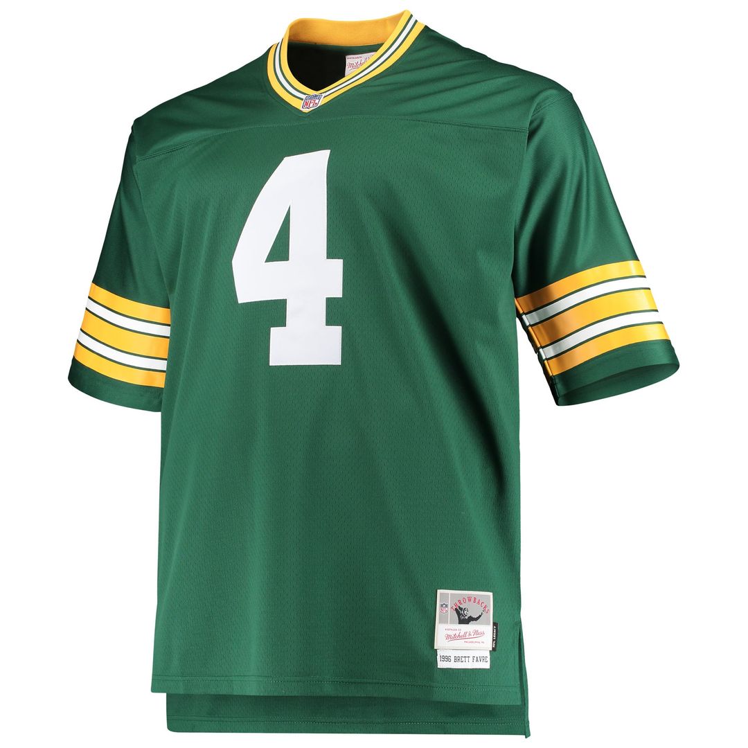 Brett Favre Green Bay Packers Big & Tall 1996 Replica Jersey - Green