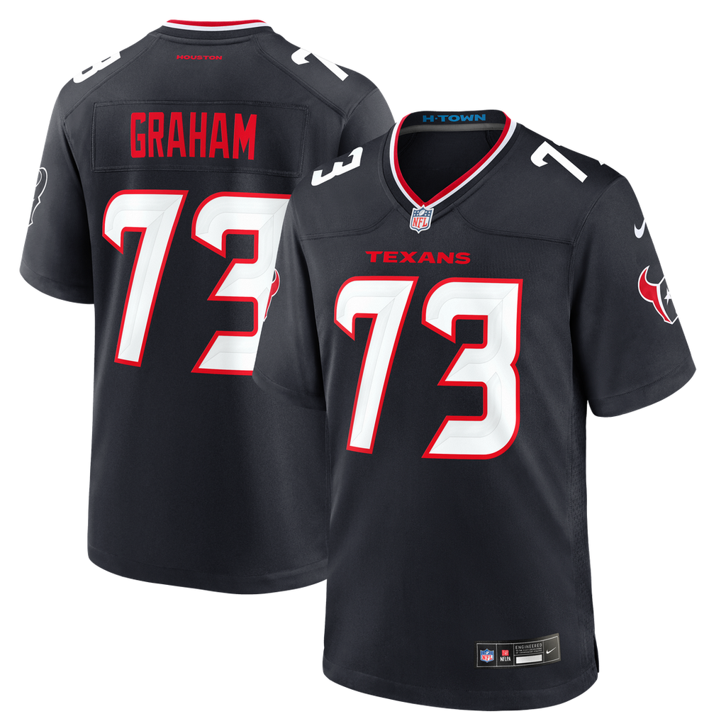 Derrick Graham Houston Texans Game Jersey - Navy