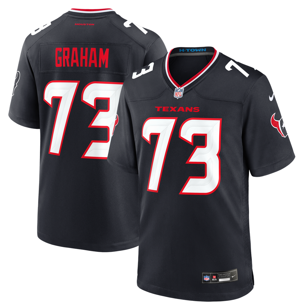 Derrick Graham Houston Texans Game Jersey - Navy