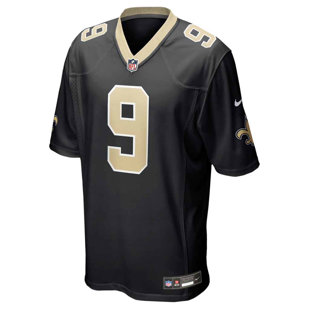 Drew Brees New Orleans Saints Game Jersey - Black