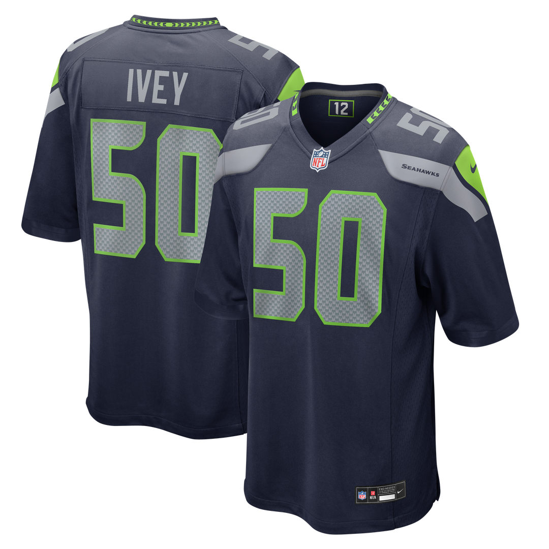 Jared Ivey Seattle Seahawks Game Jersey - College Navy
