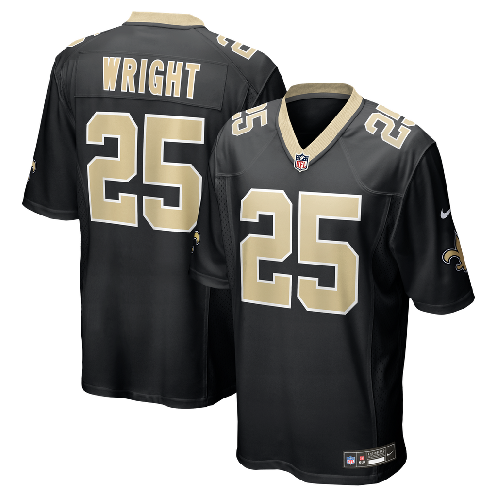 Rejzohn Wright New Orleans Saints Game Jersey - Black