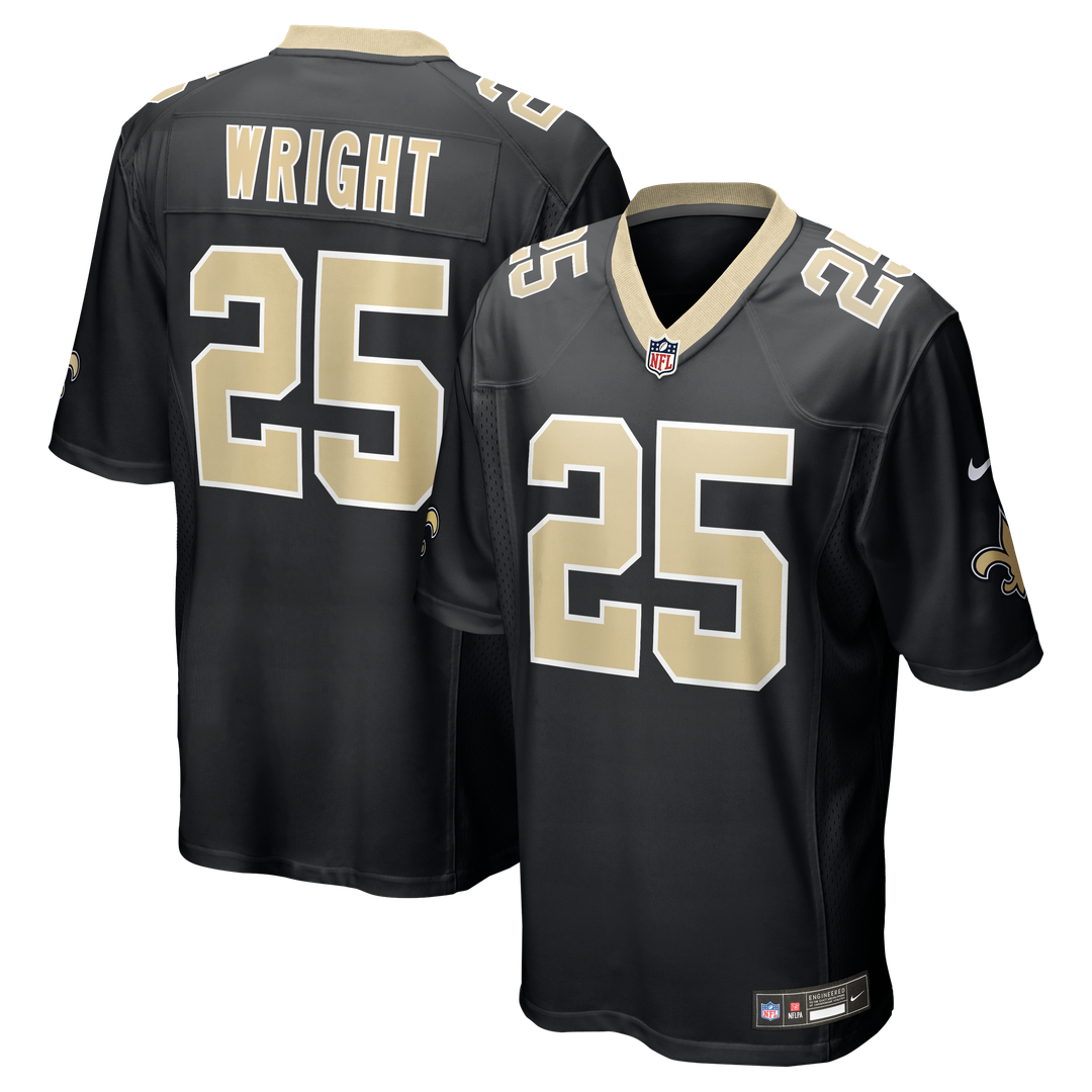 Rejzohn Wright New Orleans Saints Game Jersey - Black