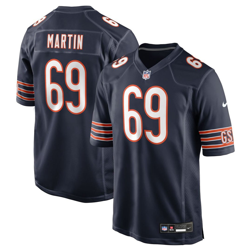 Jeremiah Martin Chicago Bears Game Jersey - Navy