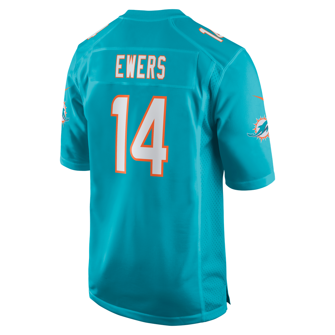 Quinn Ewers Miami Dolphins Game Jersey - Aqua