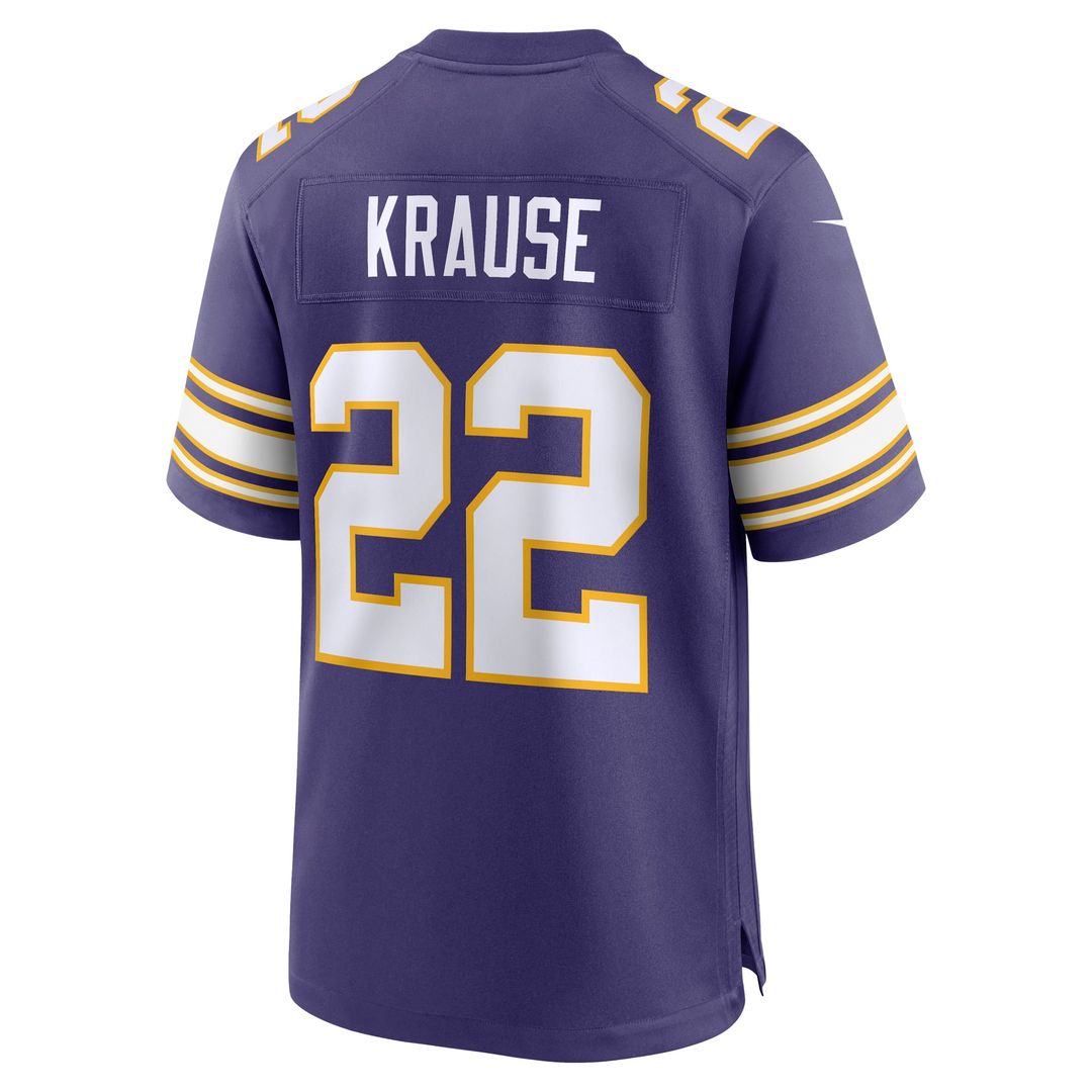 Paul Krause Minnesota Vikings Alternate Game Jersey - Purple