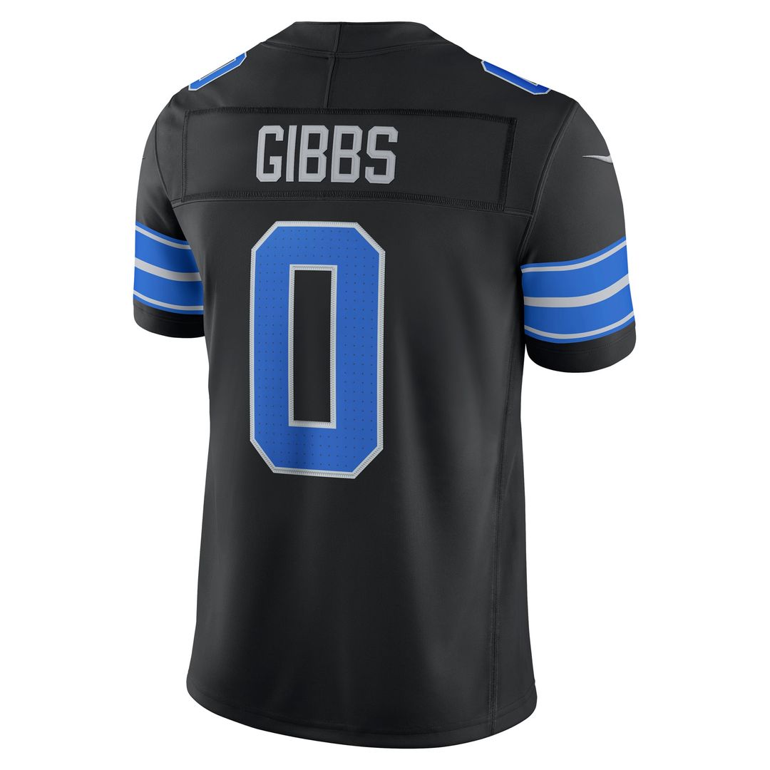 Jahmyr Gibbs Detroit Lions Alternate Vapor F.U.S.E. Stitched Limited Jersey - Black