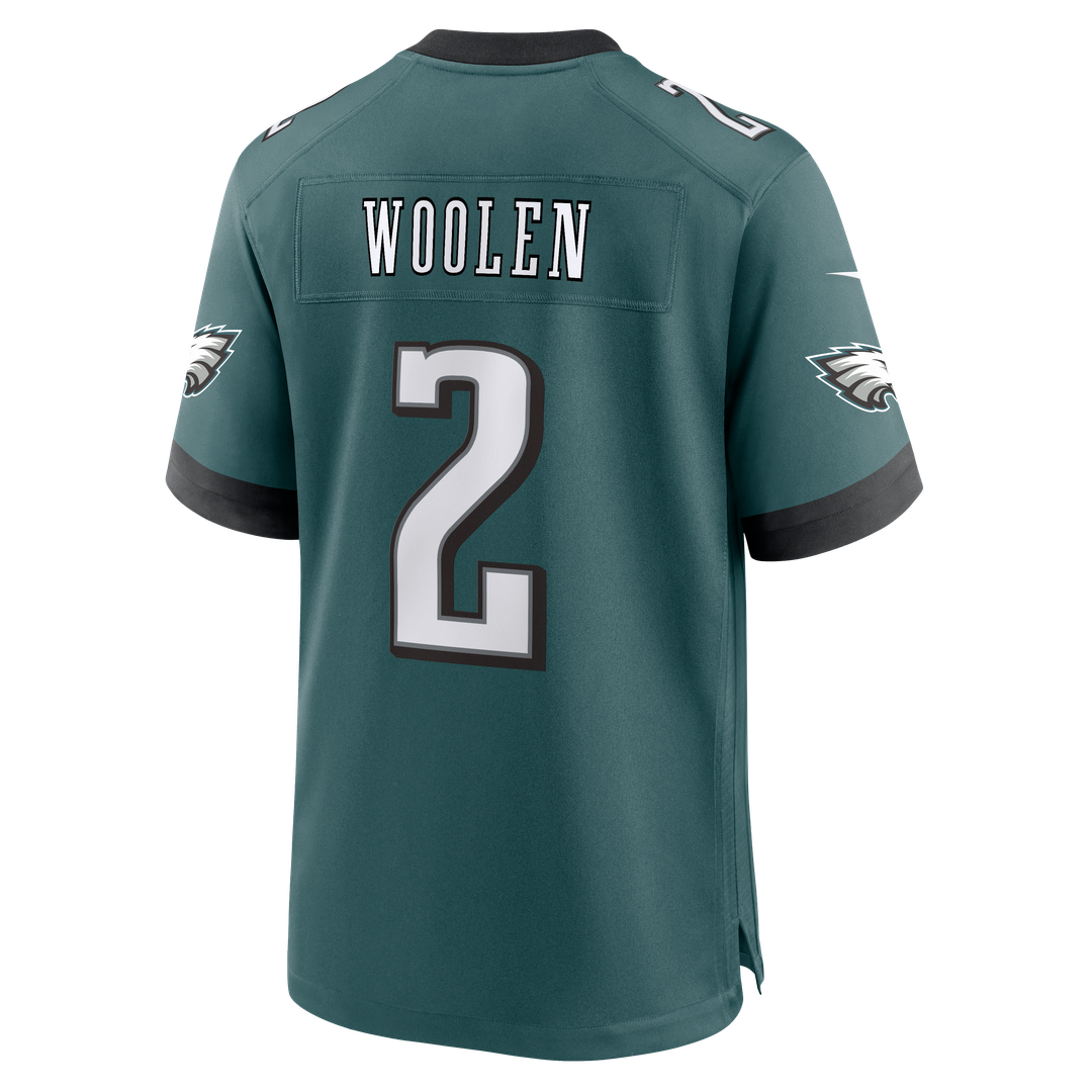 Tariq Woolen Philadelphia Eagles Game Jersey - Midnight Green
