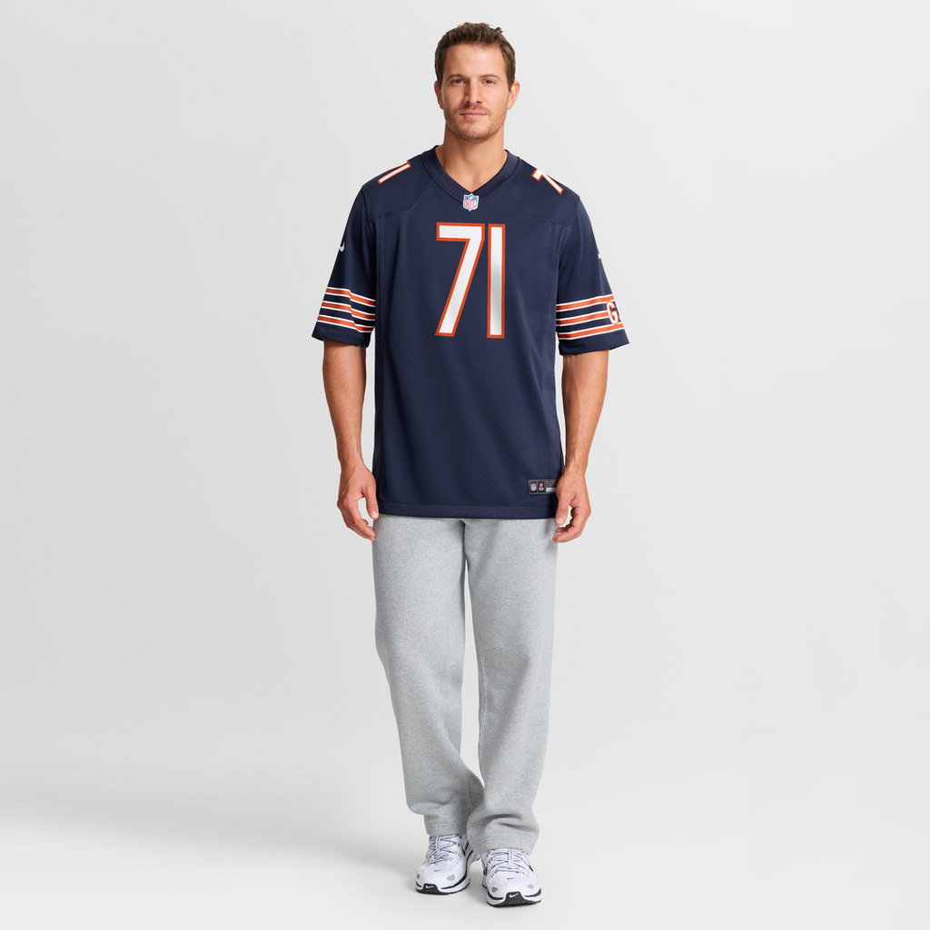 Jedrick Wills Jr. Chicago Bears Game Jersey - Navy