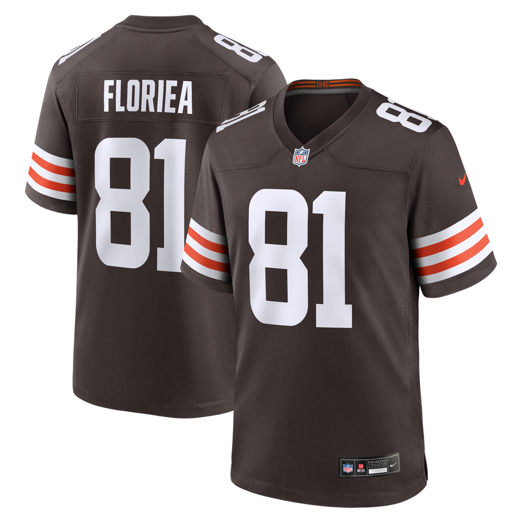 Luke Floriea Cleveland Browns Game Jersey - Brown