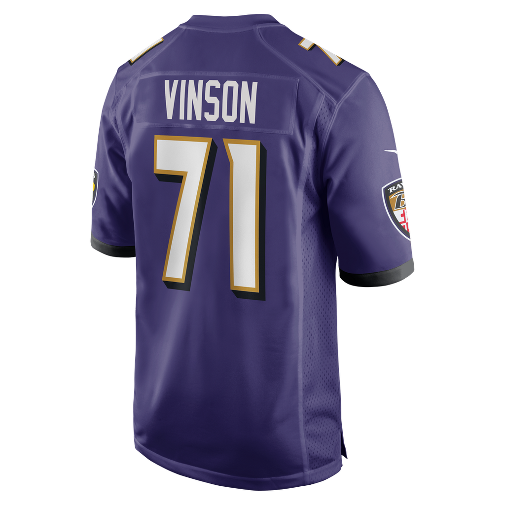 Carson Vinson Baltimore Ravens Game Jersey - Purple