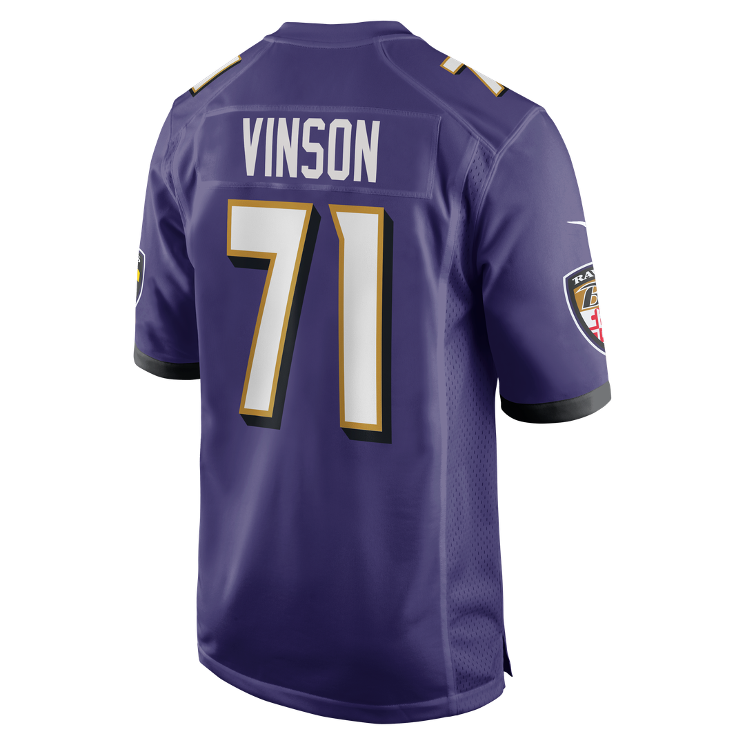 Carson Vinson Baltimore Ravens Game Jersey - Purple