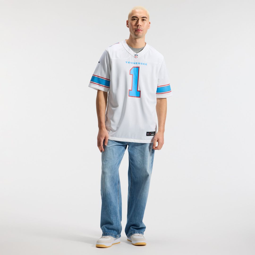Cameron Ward Tennessee Titans Game Jersey - Light Blue