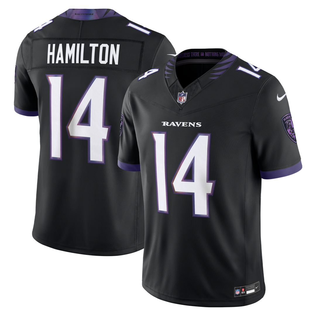 Kyle Hamilton Baltimore Ravens Alternate Vapor F.U.S.E. Stitched Limited Jersey - Black