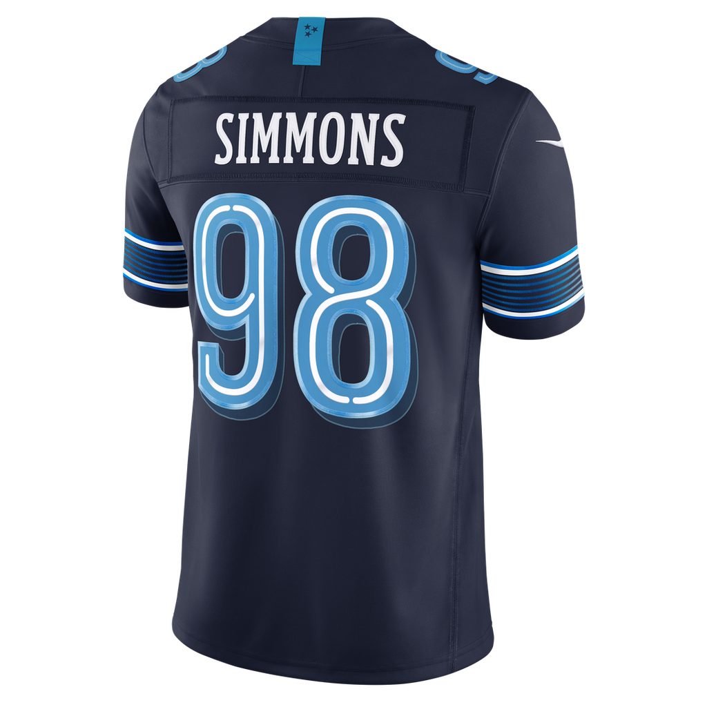 Jeffery Simmons Tennessee Titans 2026 Rivalries Collection Stitched Limited Jersey - Navy