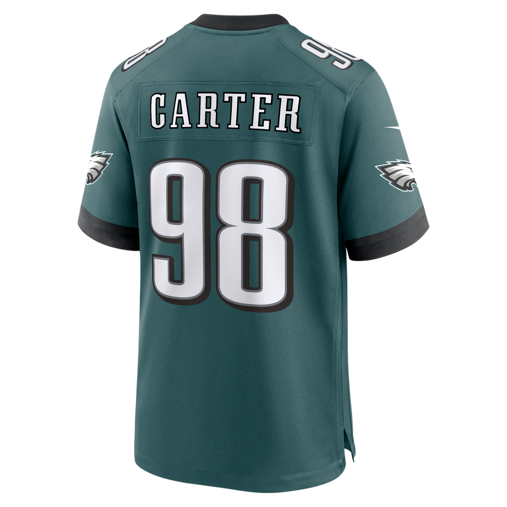 Jalen Carter Philadelphia Eagles Game Jersey - Midnight Green