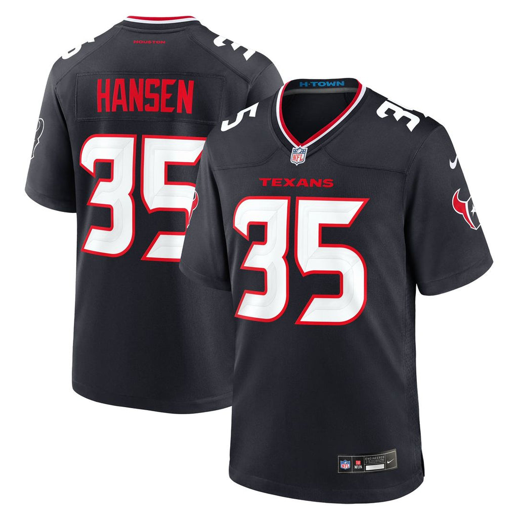 Jake Hansen Houston Texans Game Jersey - Navy