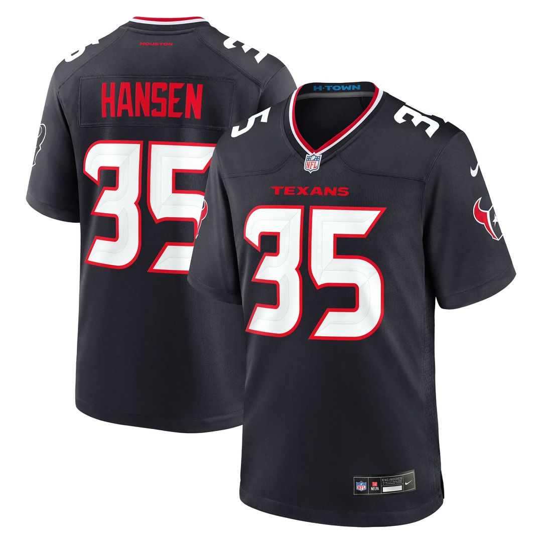 Jake Hansen Houston Texans Game Jersey - Navy