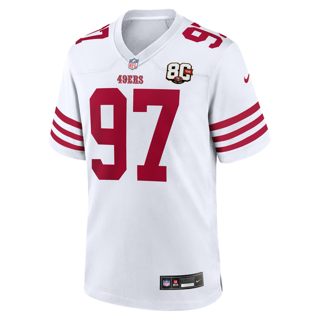 Nick Bosa San Francisco 49ers 80th Anniversary Game Jersey - White