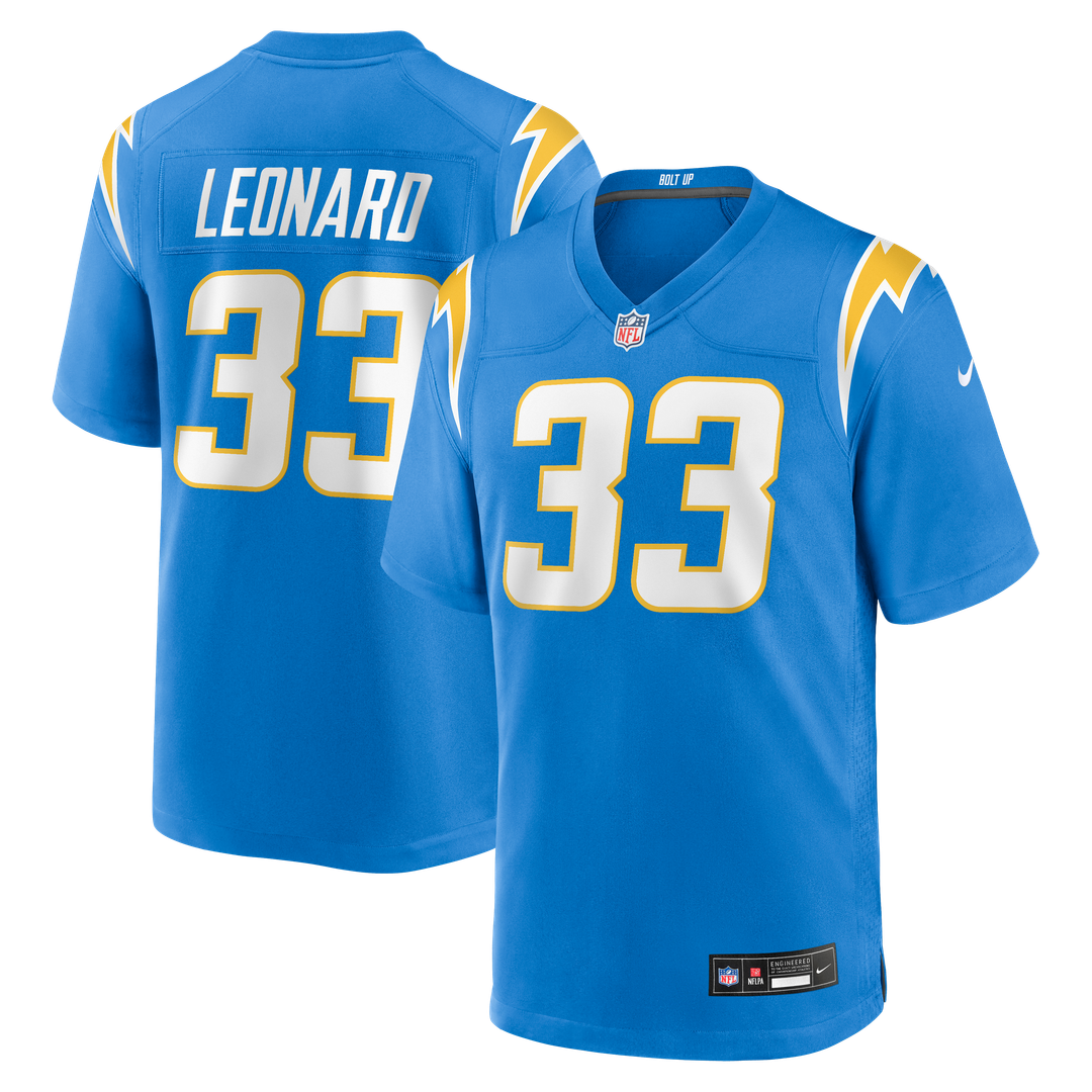 Deane Leonard Los Angeles Chargers Game Jersey - Powder Blue