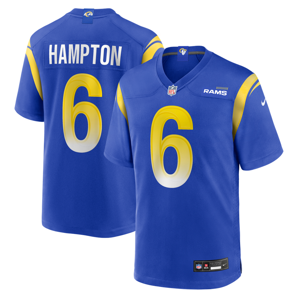 Nick Hampton Los Angeles Rams Game Jersey - Royal Blue