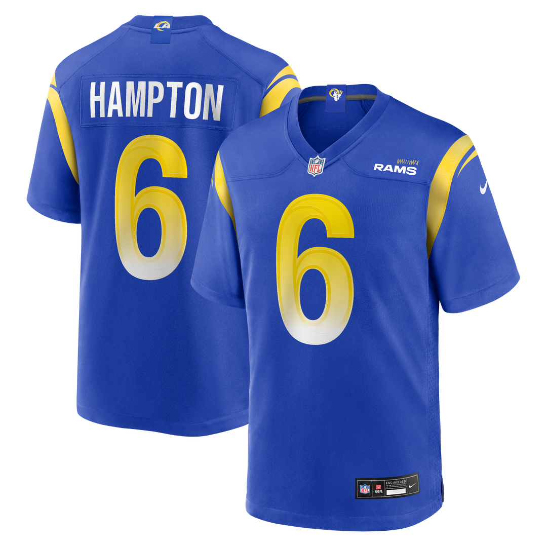 Nick Hampton Los Angeles Rams Game Jersey - Royal Blue
