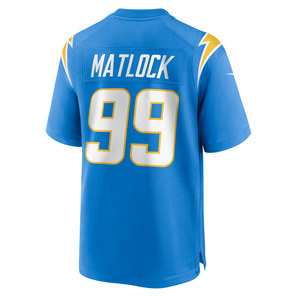Scott Matlock Los Angeles Chargers Game Jersey - Powder Blue