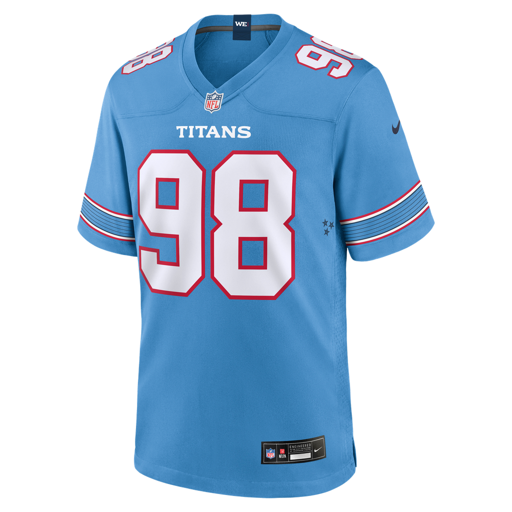 Jeffery Simmons Tennessee Titans Game Jersey - Light Blue